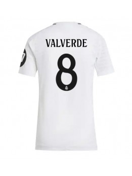 Billige Real Madrid Federico Valverde #8 Hjemmedrakt Dame 2024-25 Kortermet